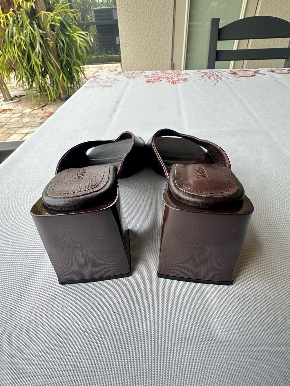 Alohas Seychelles Women's Brown Leather Square-Toe Mule Size 37 - Picture 8 of 11